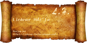 Linkner Héla névjegykártya